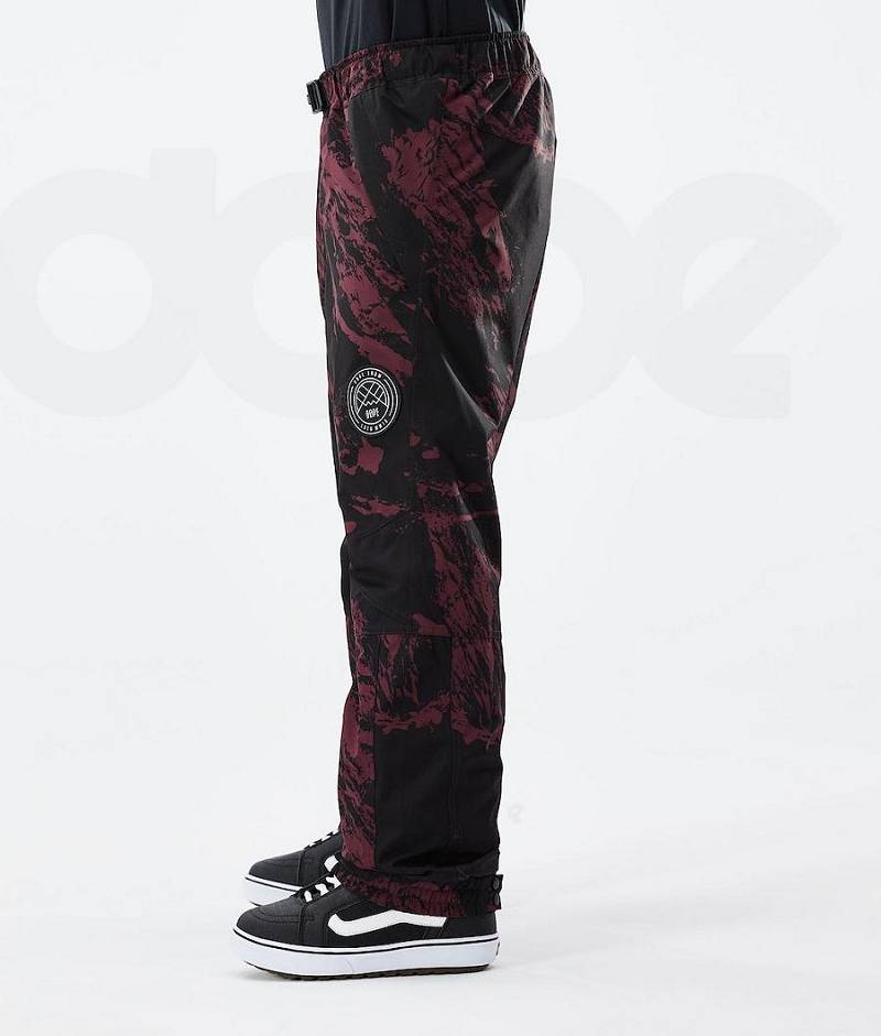 Burgundy Men's Dope Blizzard 2021 Snowboard Pants | India_D1608