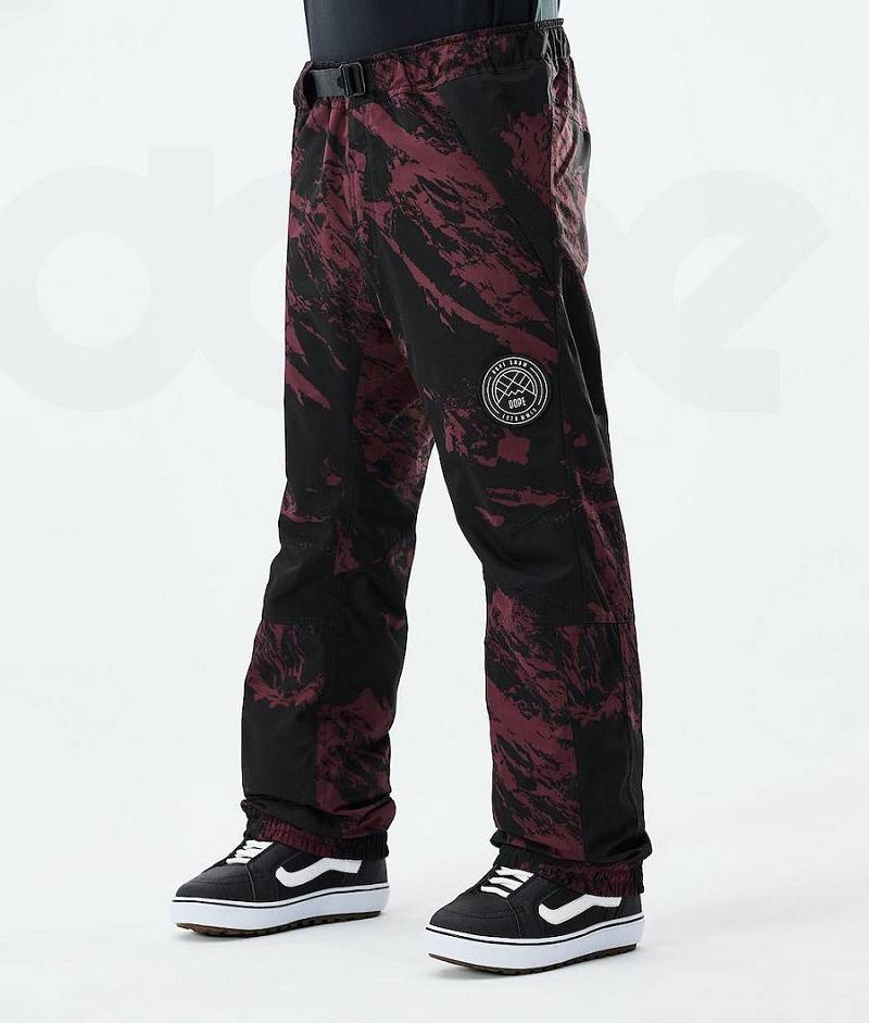 Burgundy Men\'s Dope Blizzard 2021 Snowboard Pants | India_D1608