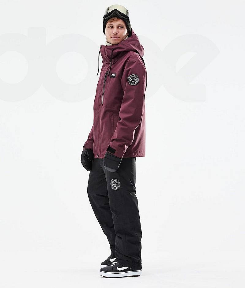 Burgundy Men's Dope Blizzard Full Zip 2021 Snowboard Jackets | India_D1811