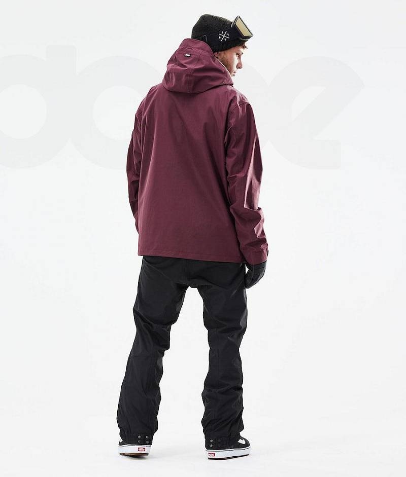 Burgundy Men's Dope Blizzard Full Zip 2021 Snowboard Jackets | India_D1811