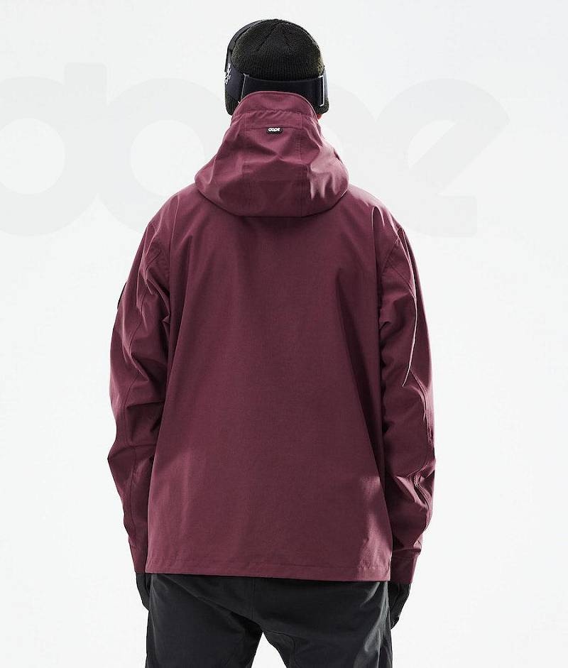 Burgundy Men's Dope Blizzard Full Zip 2021 Snowboard Jackets | India_D1811