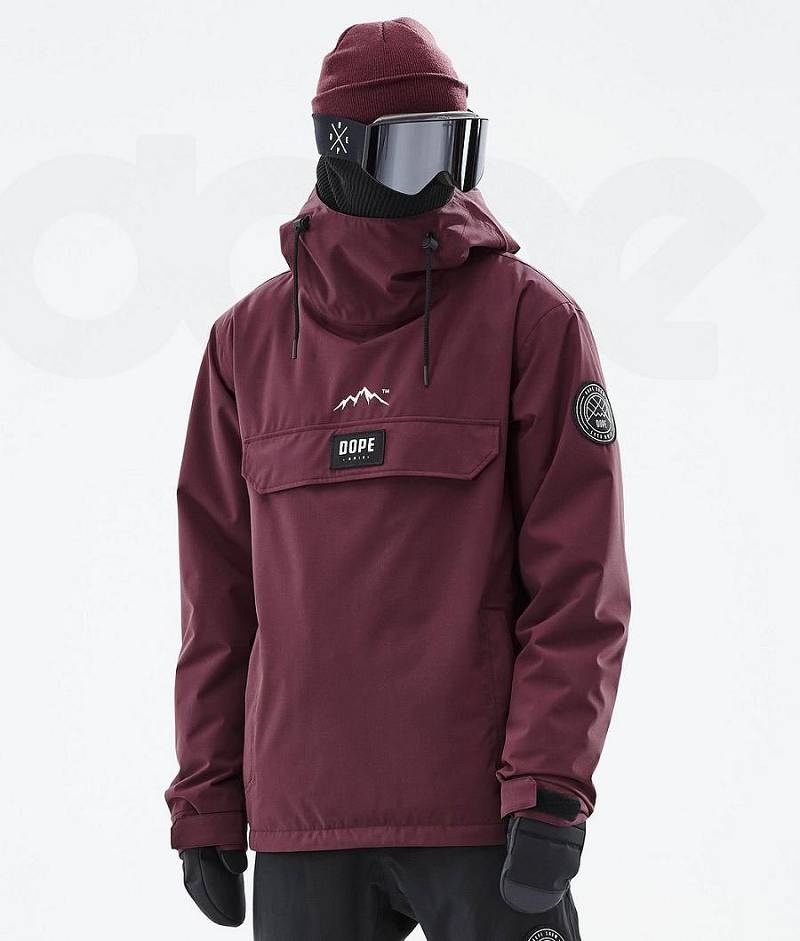 Burgundy Men\'s Dope Blizzard Snowboard Jackets | India_D2244