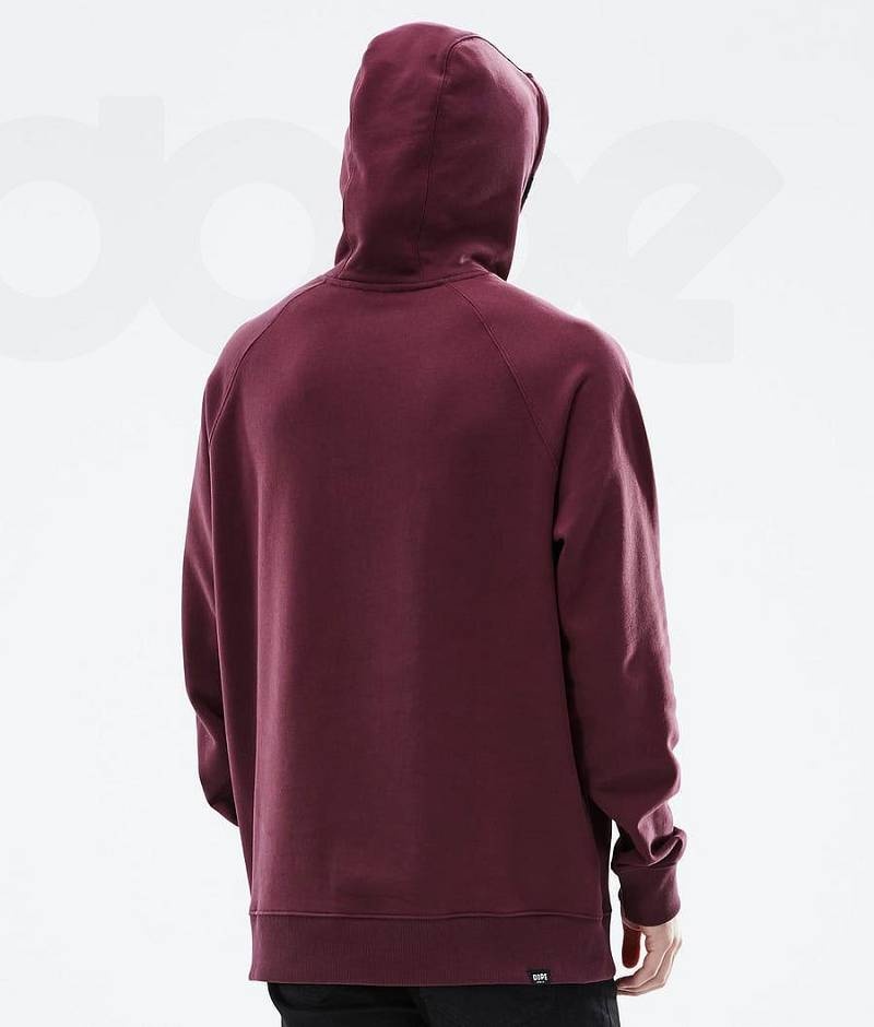 Burgundy Men's Dope Common Hoodies | India_D1595