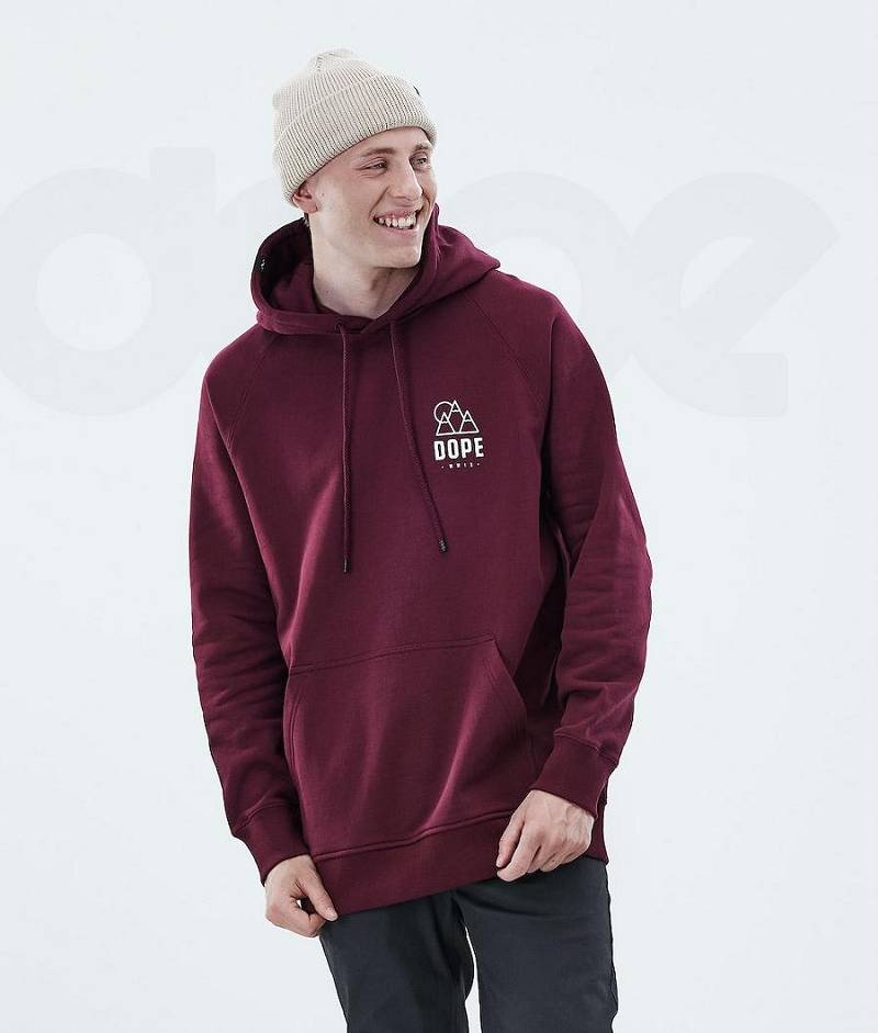 Burgundy Men's Dope Daily Hoodies | India_D1126