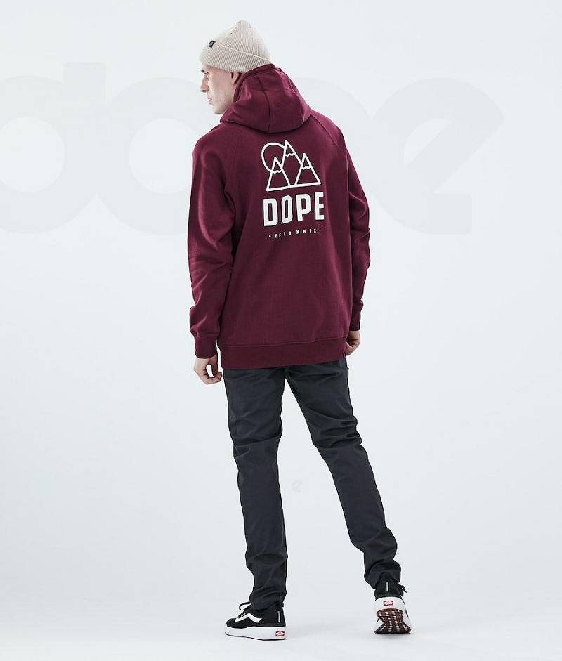 Burgundy Men's Dope Daily Hoodies | India_D1126