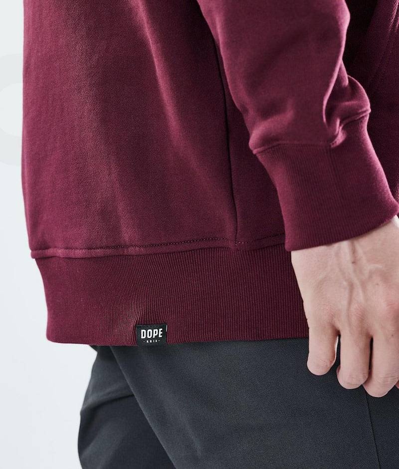 Burgundy Men's Dope Daily Hoodies | India_D1126