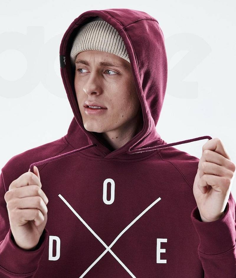 Burgundy Men's Dope Daily Hoodies | India_D1868