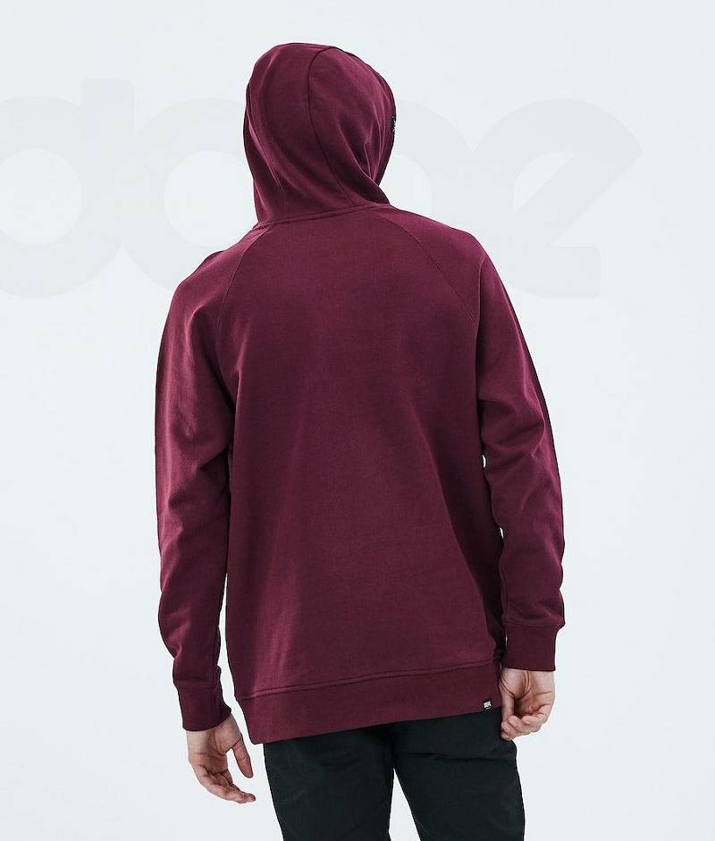 Burgundy Men's Dope Daily Hoodies | India_D1868