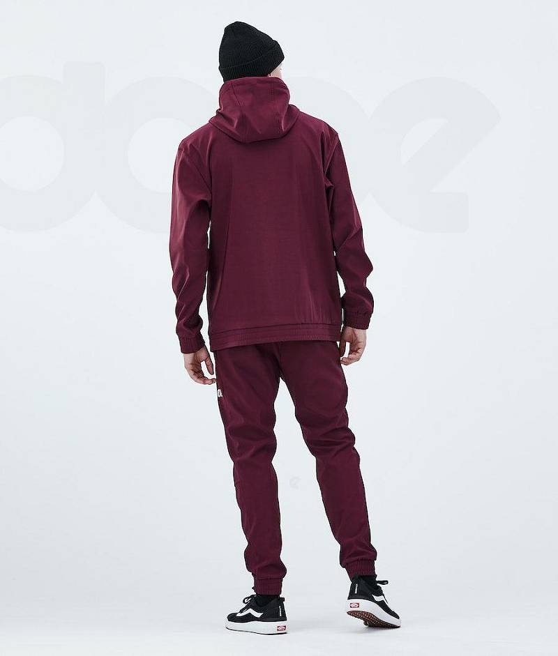 Burgundy Men's Dope Flight Hoodies | India_D1168