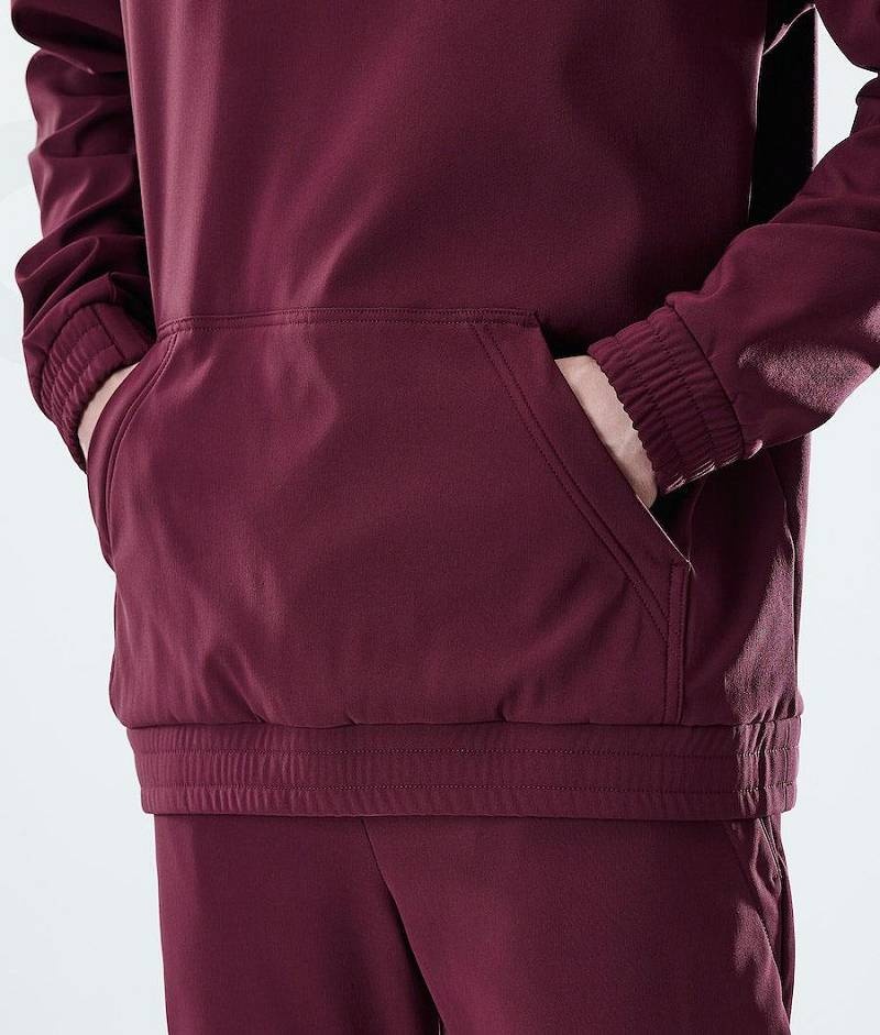 Burgundy Men's Dope Flight Hoodies | India_D1168