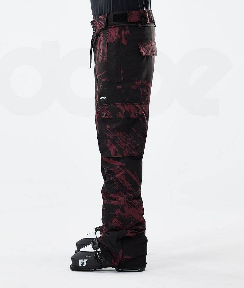 Burgundy Men's Dope Iconic 2021 Ski Pants | India_D1933