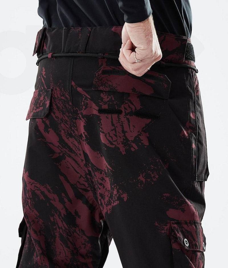 Burgundy Men's Dope Iconic 2021 Ski Pants | India_D1933