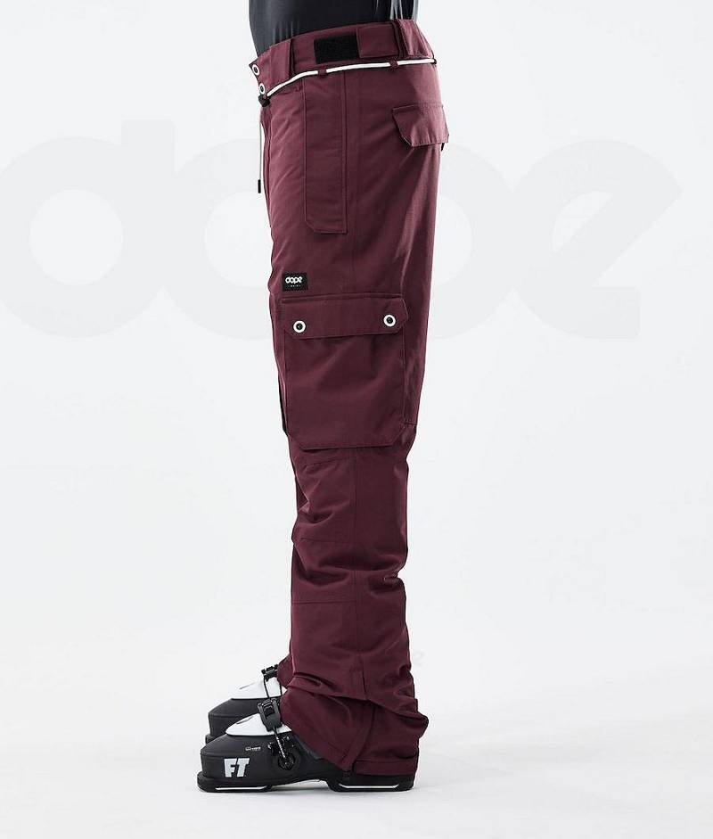 Burgundy Men's Dope Iconic 2021 Ski Pants | India_D1903