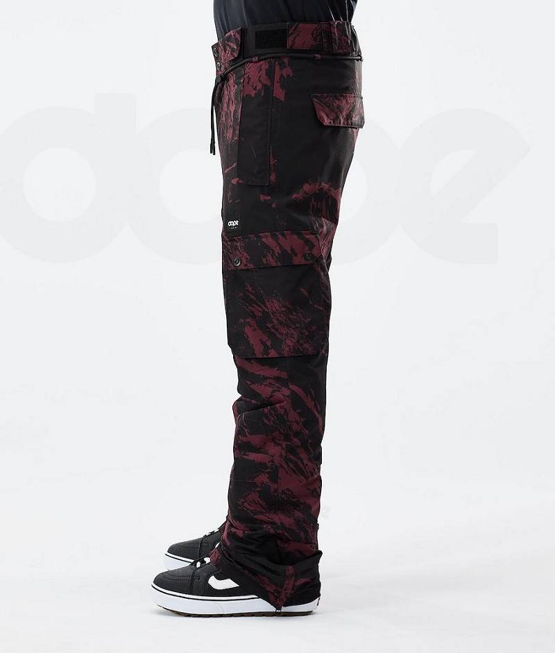 Burgundy Men's Dope Iconic 2021 Snowboard Pants | India_D1897