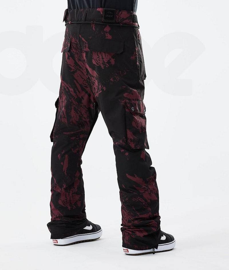 Burgundy Men's Dope Iconic 2021 Snowboard Pants | India_D1897