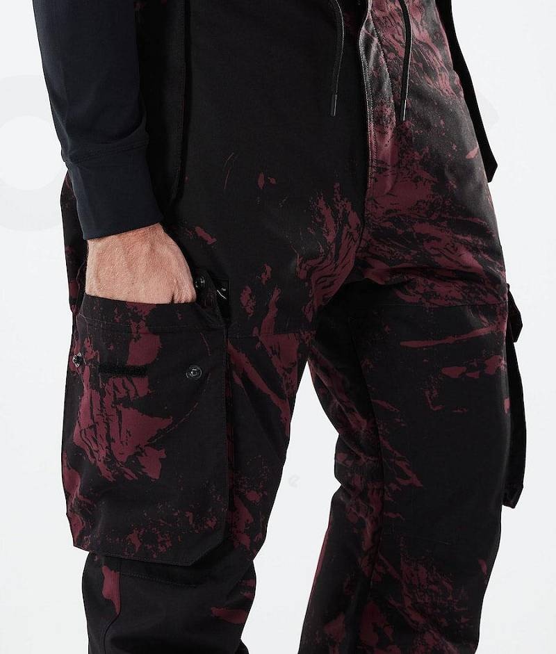 Burgundy Men's Dope Iconic 2021 Snowboard Pants | India_D1897