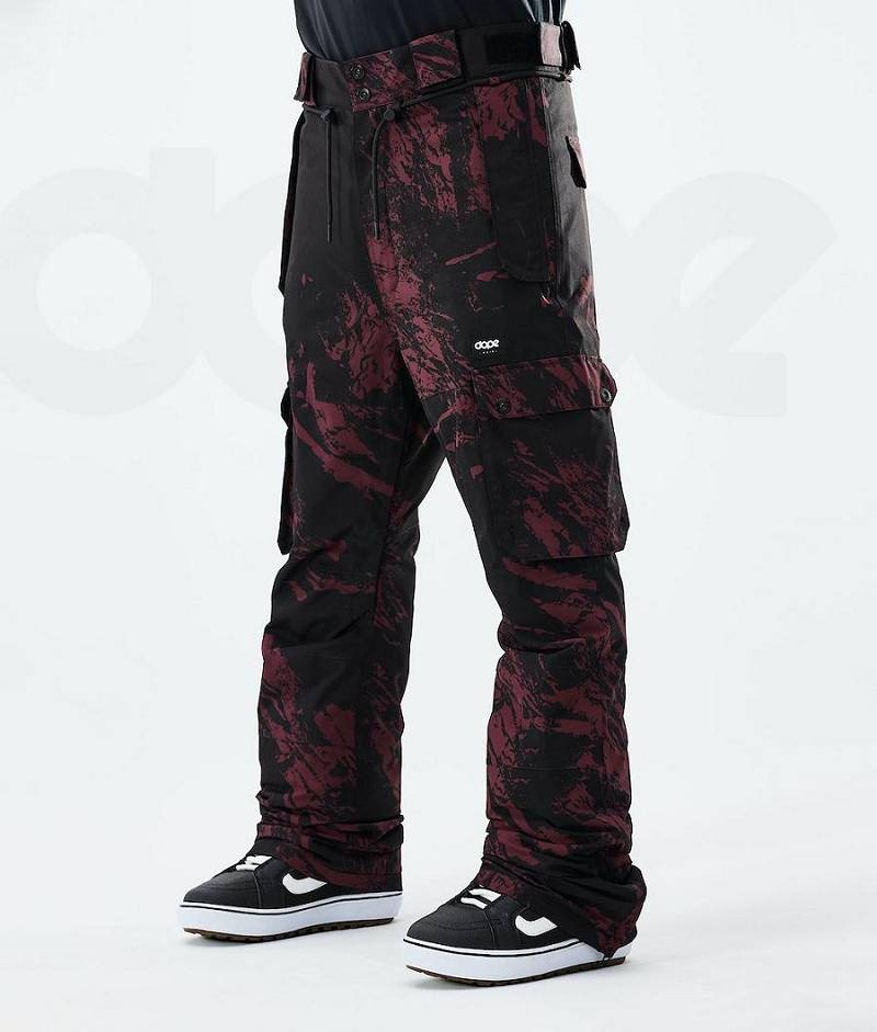 Burgundy Men\'s Dope Iconic 2021 Snowboard Pants | India_D1897