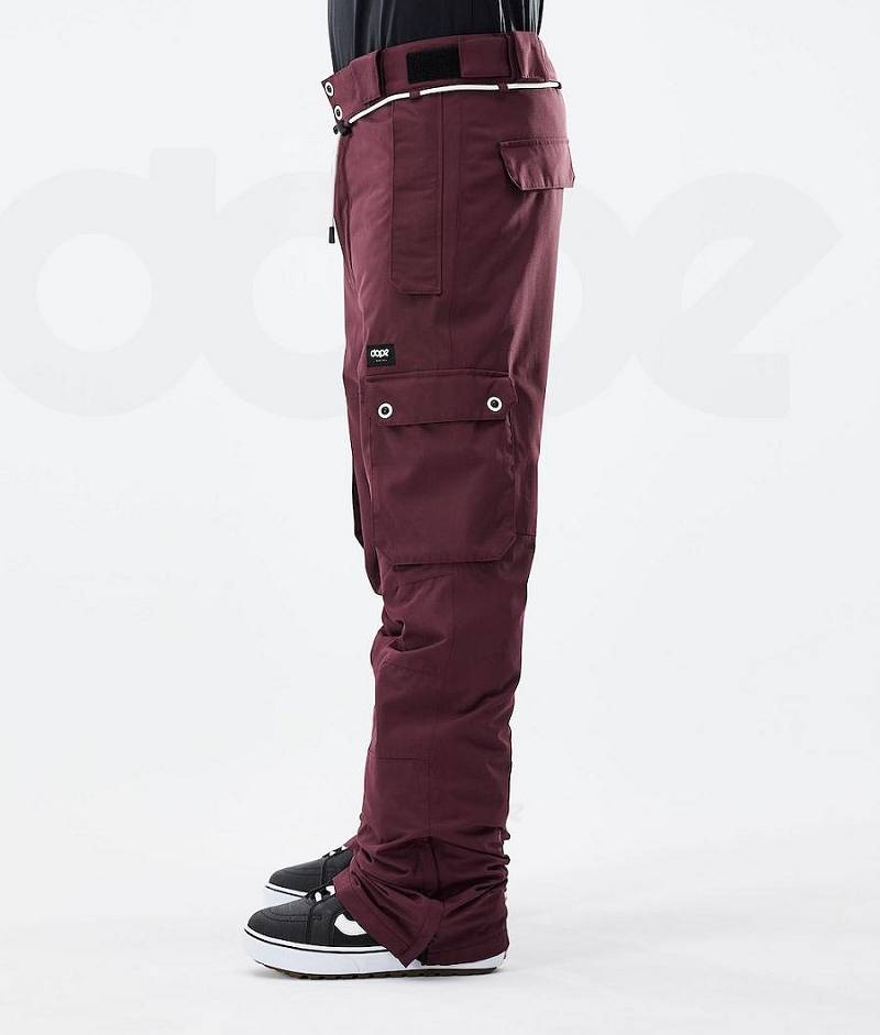 Burgundy Men's Dope Iconic 2021 Snowboard Pants | India_D2246