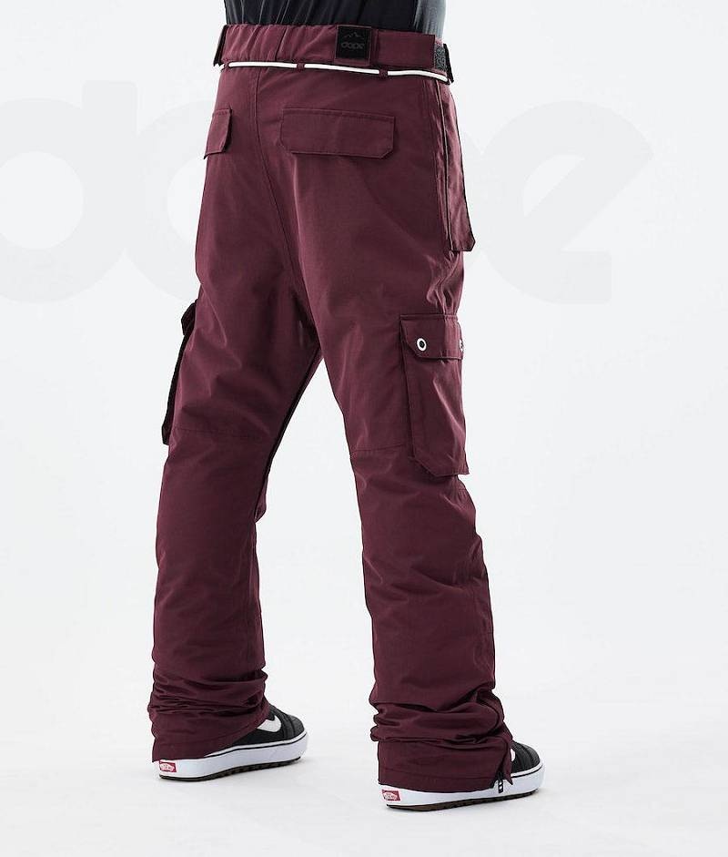 Burgundy Men's Dope Iconic 2021 Snowboard Pants | India_D2246