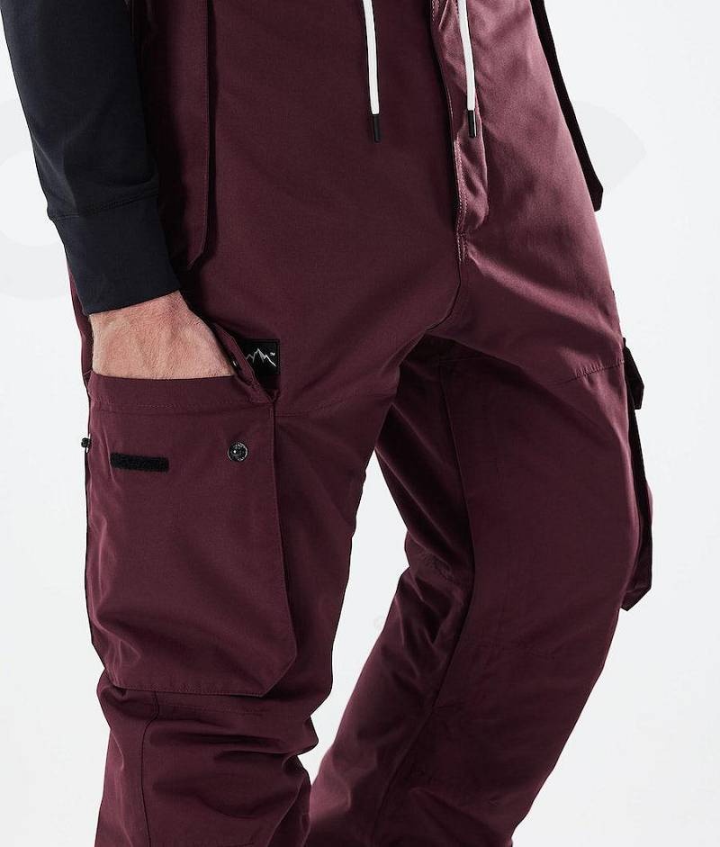 Burgundy Men's Dope Iconic 2021 Snowboard Pants | India_D2246