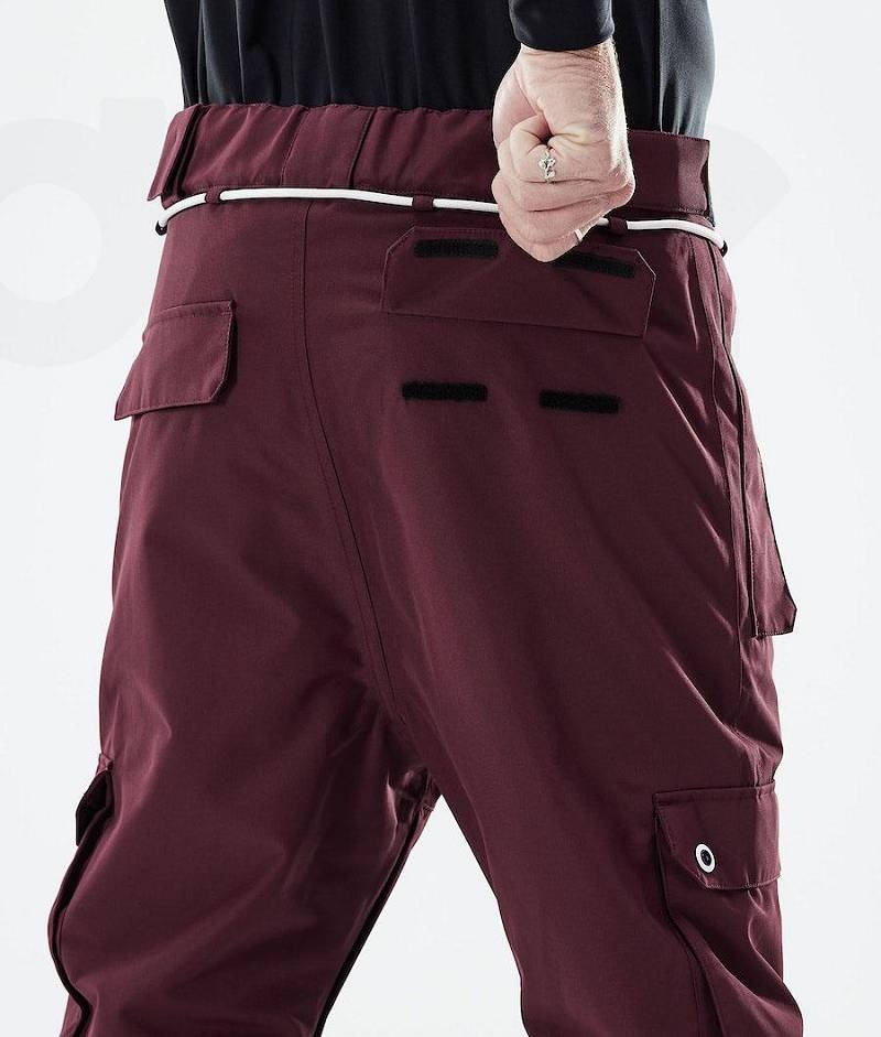 Burgundy Men's Dope Iconic 2021 Snowboard Pants | India_D2246