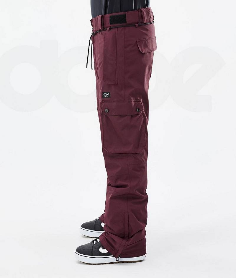 Burgundy Men's Dope Iconic Snowboard Pants | India_D1015