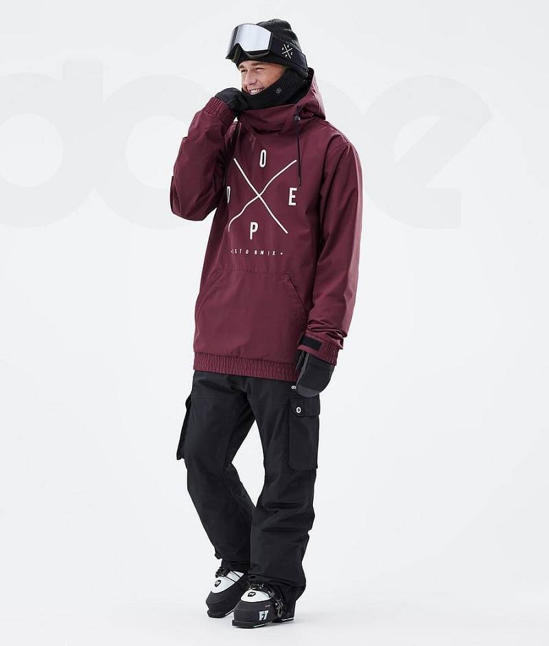 Burgundy Men's Dope Migoo Ski Jackets | India_D1018