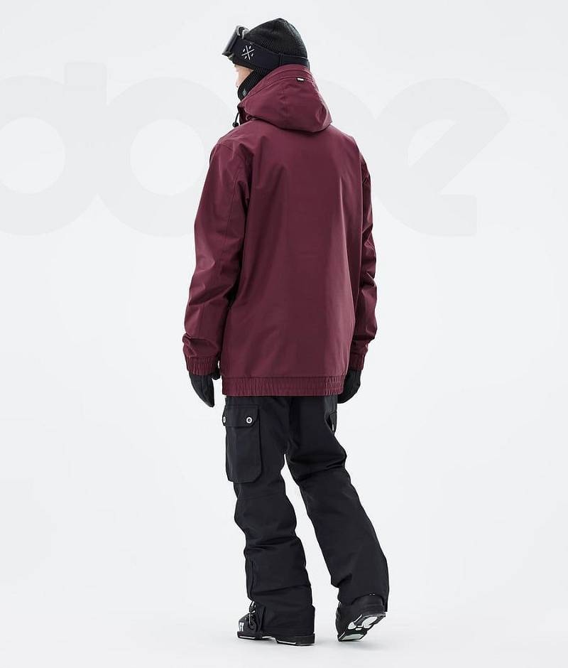 Burgundy Men's Dope Migoo Ski Jackets | India_D1018