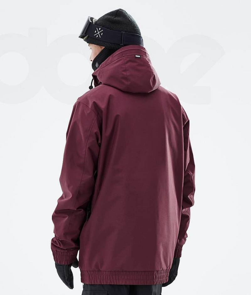 Burgundy Men's Dope Migoo Ski Jackets | India_D1018