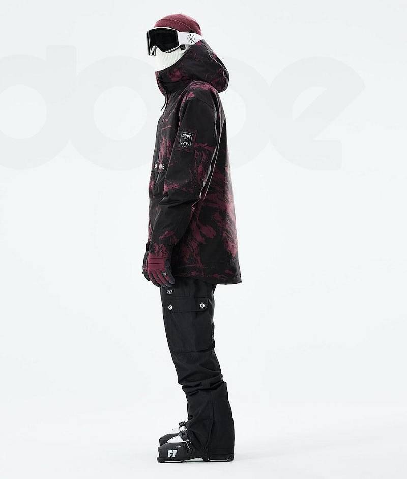 Burgundy Men's Dope Mojo Ski Jackets | India_D1613