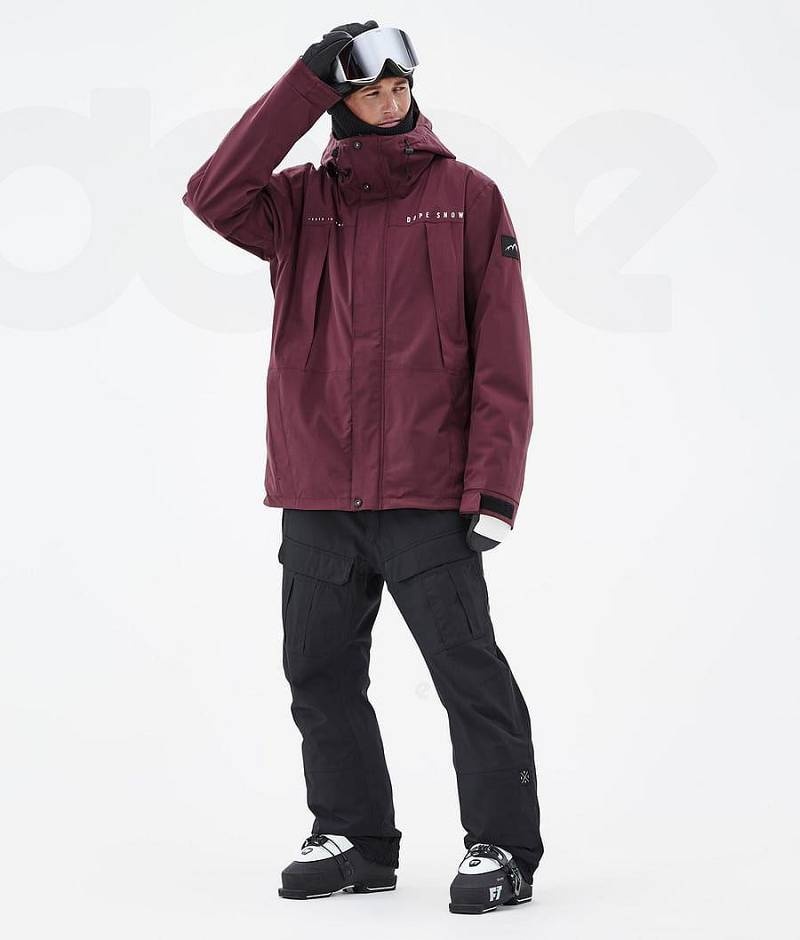 Burgundy Men's Dope Ranger Ski Jackets | India_D1132