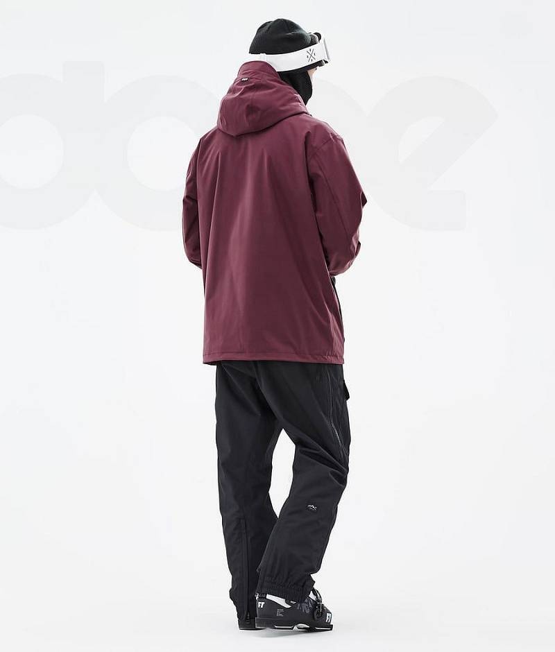 Burgundy Men's Dope Ranger Ski Jackets | India_D1132