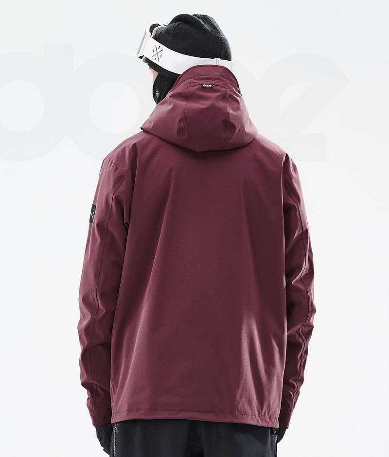 Burgundy Men's Dope Ranger Ski Jackets | India_D1132