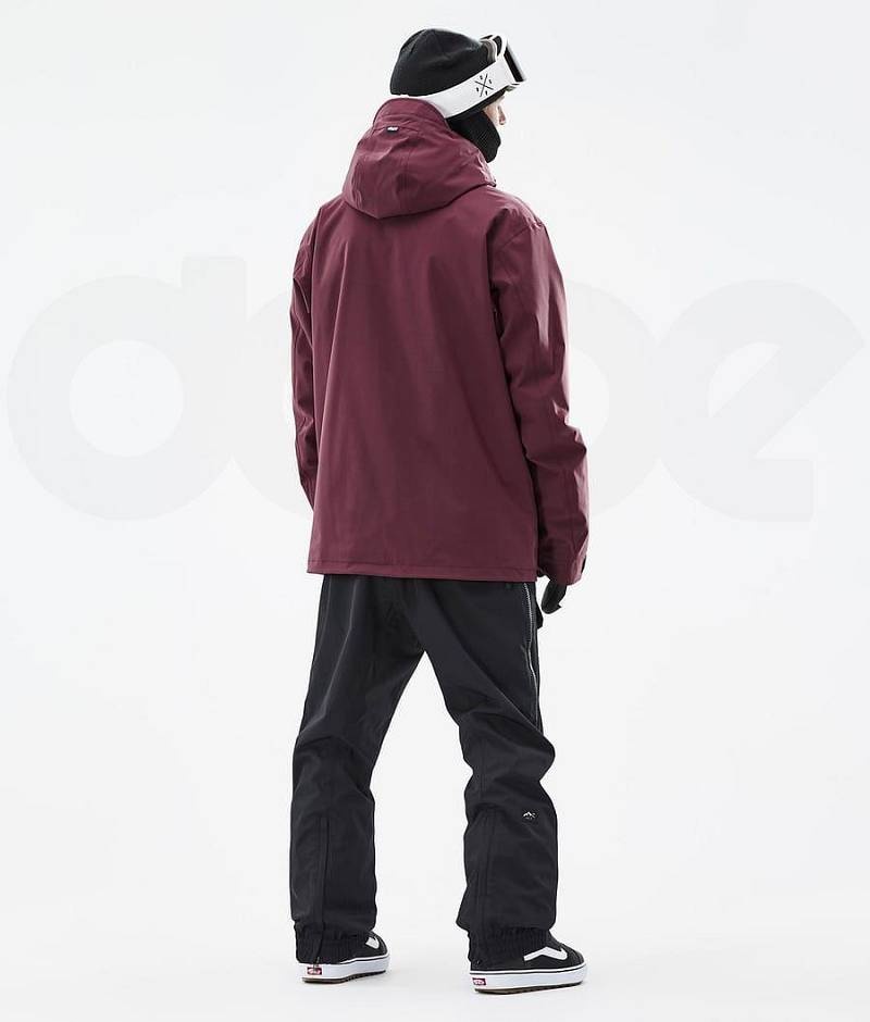 Burgundy Men's Dope Ranger Snowboard Jackets | India_D2083