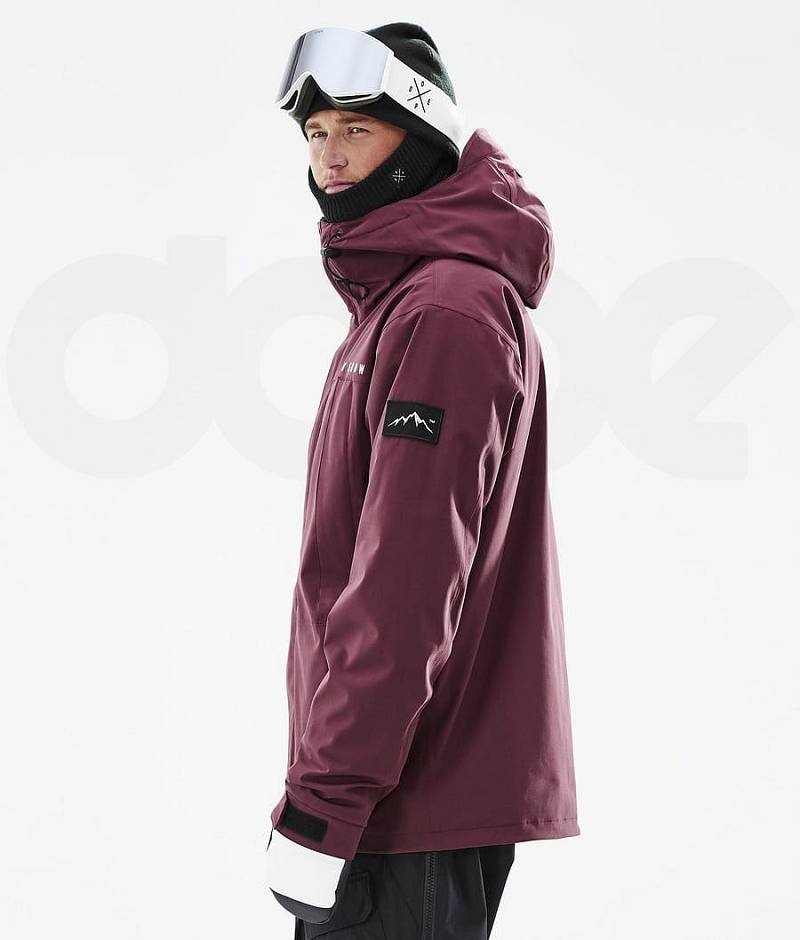 Burgundy Men's Dope Ranger Snowboard Jackets | India_D2083