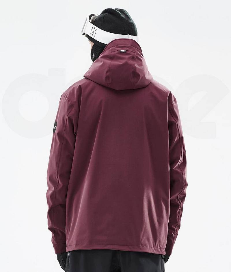 Burgundy Men's Dope Ranger Snowboard Jackets | India_D2083