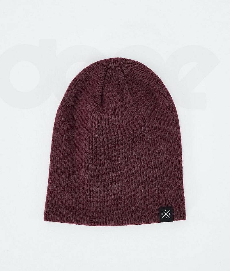 Burgundy Men's Dope Solitude Beanies | India_D2406