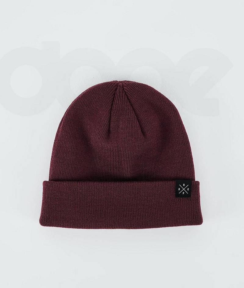 Burgundy Men\'s Dope Solitude Beanies | India_D2406