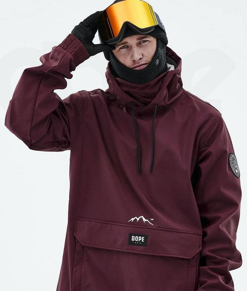 Burgundy Men's Dope Wylie Ski Jackets | India_D1358