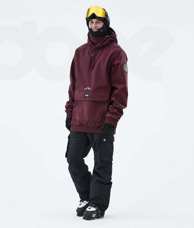 Burgundy Men's Dope Wylie Ski Jackets | India_D1358