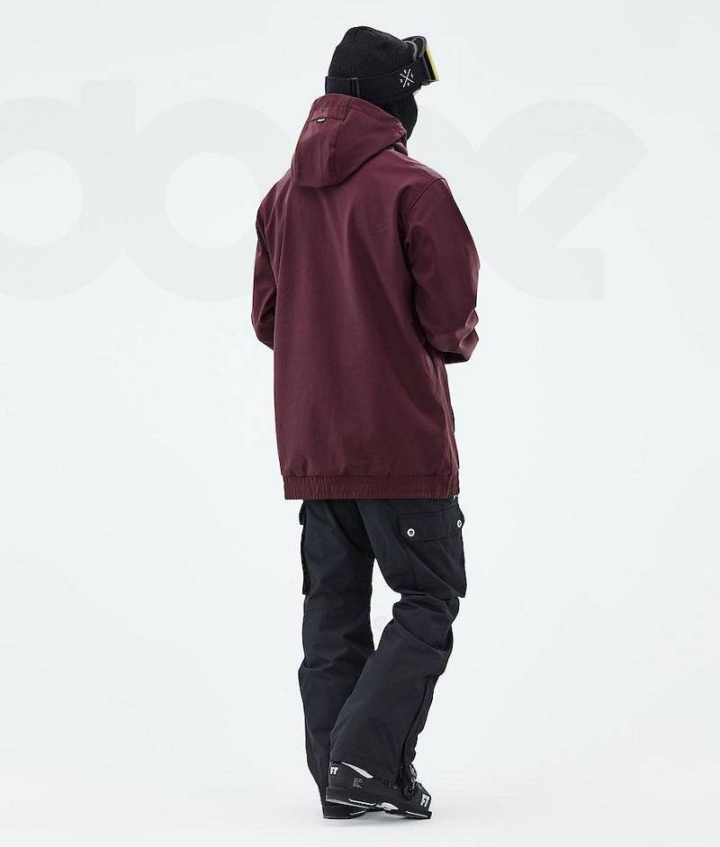 Burgundy Men's Dope Wylie Ski Jackets | India_D1358