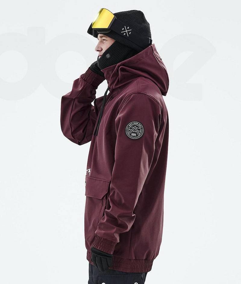 Burgundy Men's Dope Wylie Ski Jackets | India_D1358