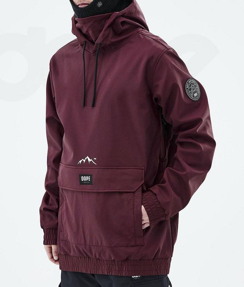 Burgundy Men's Dope Wylie Ski Jackets | India_D1358