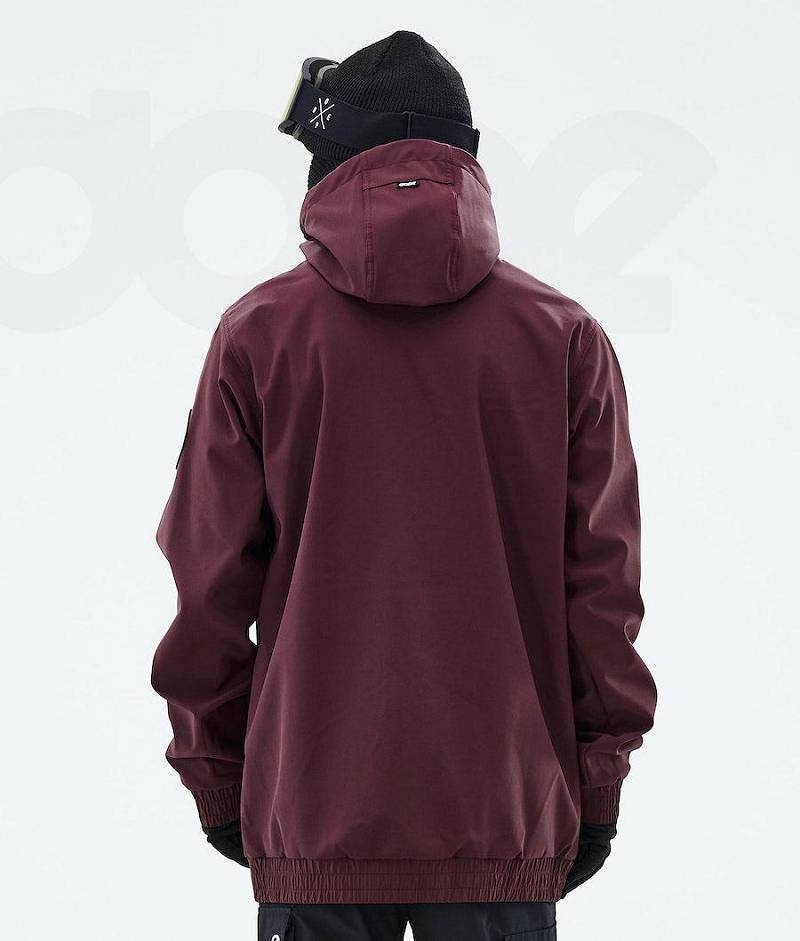 Burgundy Men's Dope Wylie Ski Jackets | India_D1358