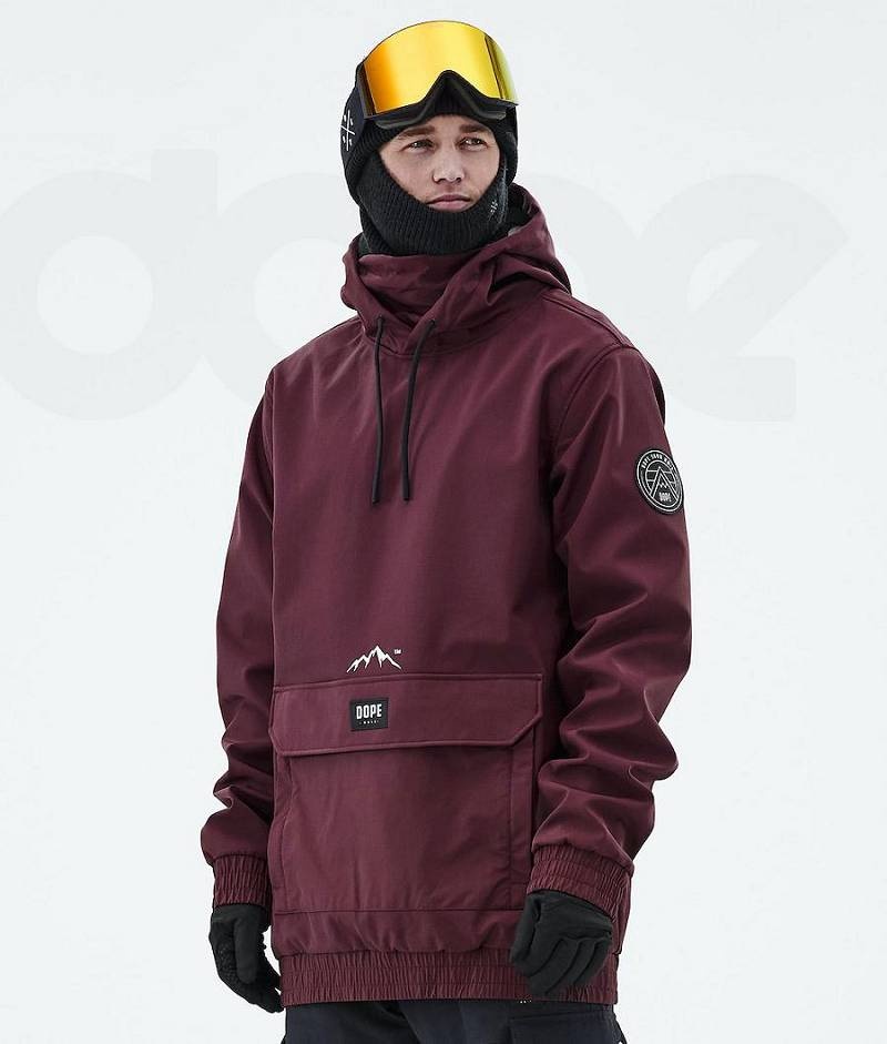 Burgundy Men\'s Dope Wylie Ski Jackets | India_D1358