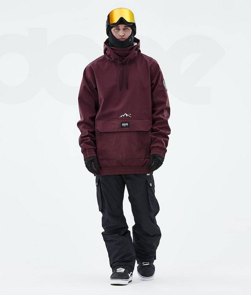 Burgundy Men's Dope Wylie Snowboard Jackets | India_D2429