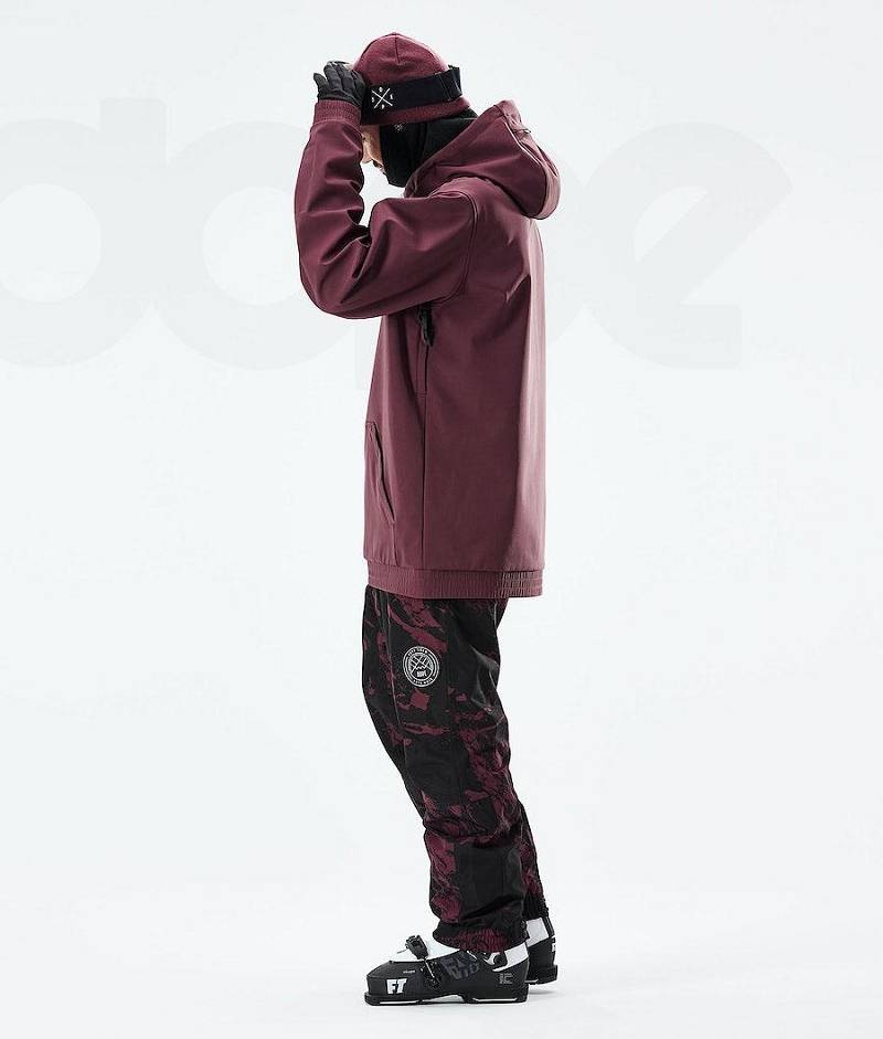 Burgundy Men's Dope Yeti 2021 Ski Jackets | India_D2066