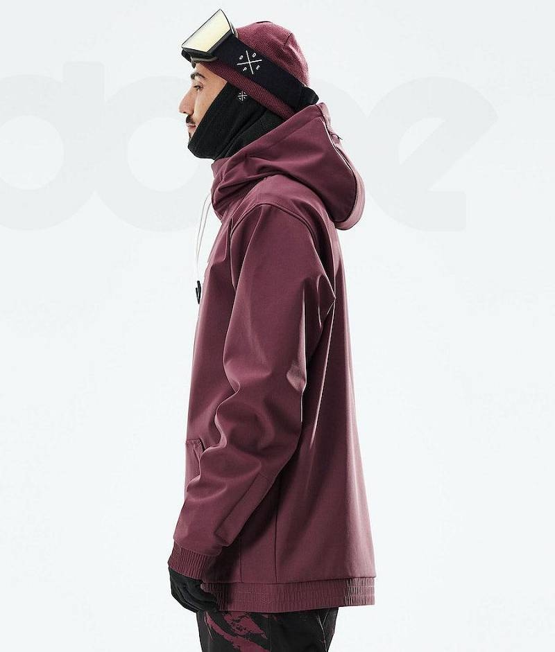 Burgundy Men's Dope Yeti 2021 Ski Jackets | India_D2066