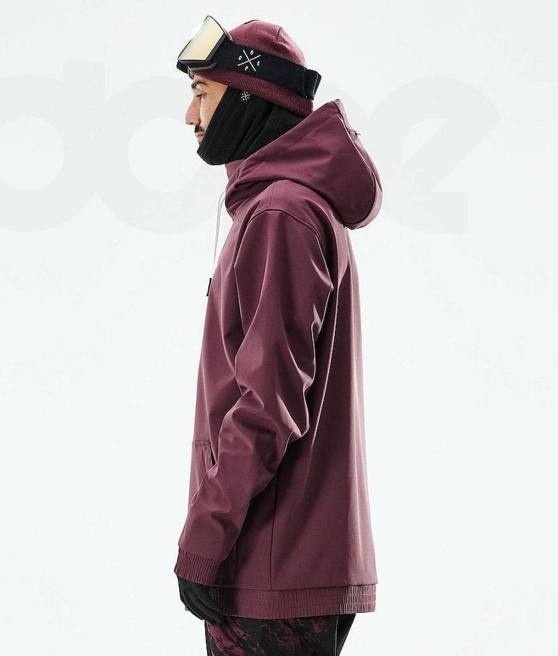 Burgundy Men's Dope Yeti 2021 Snowboard Jackets | India_D2228