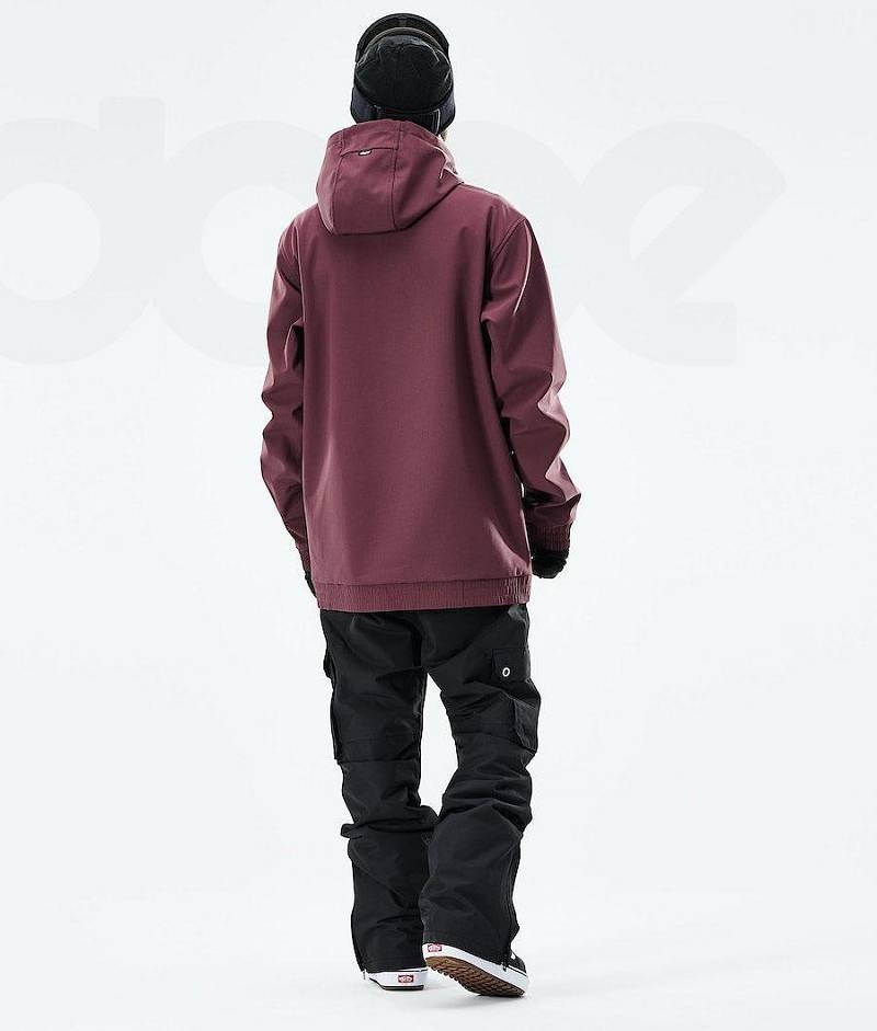 Burgundy Men's Dope Yeti 2021 Snowboard Jackets | India_D1433